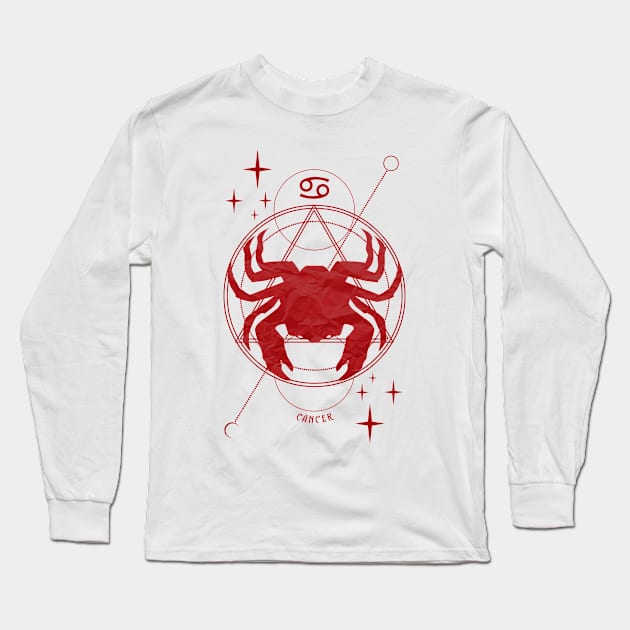 Zodiac, Cancer, Astrology, Star sign, Stars Long Sleeve T-Shirt by Strohalm